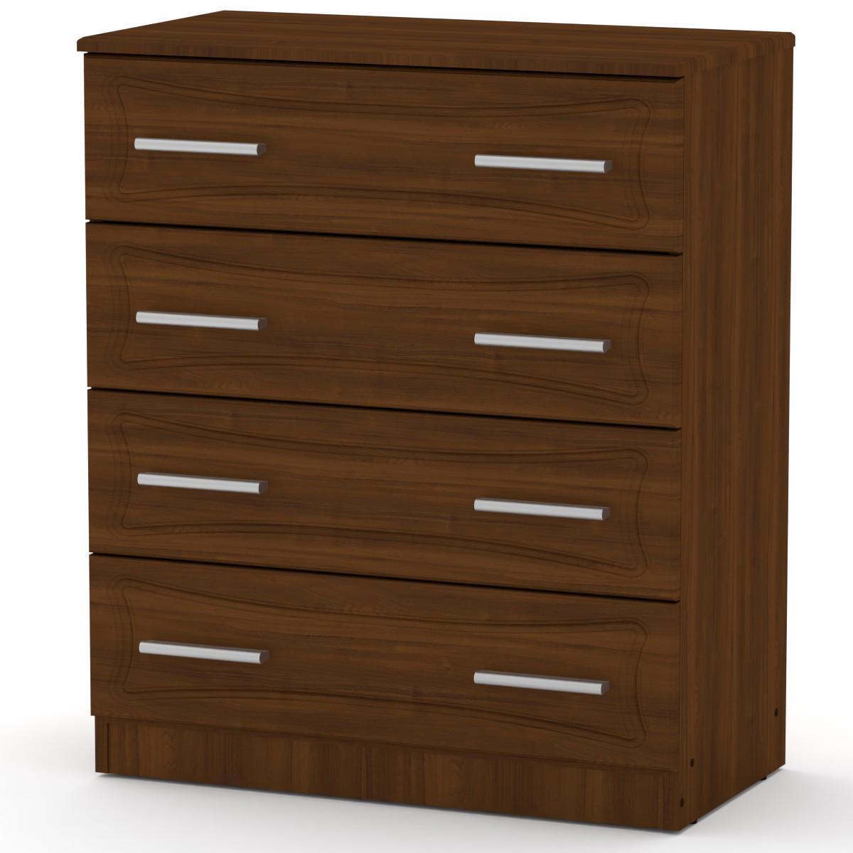 Комод для вещей Компанит 4Б МДФ Орех