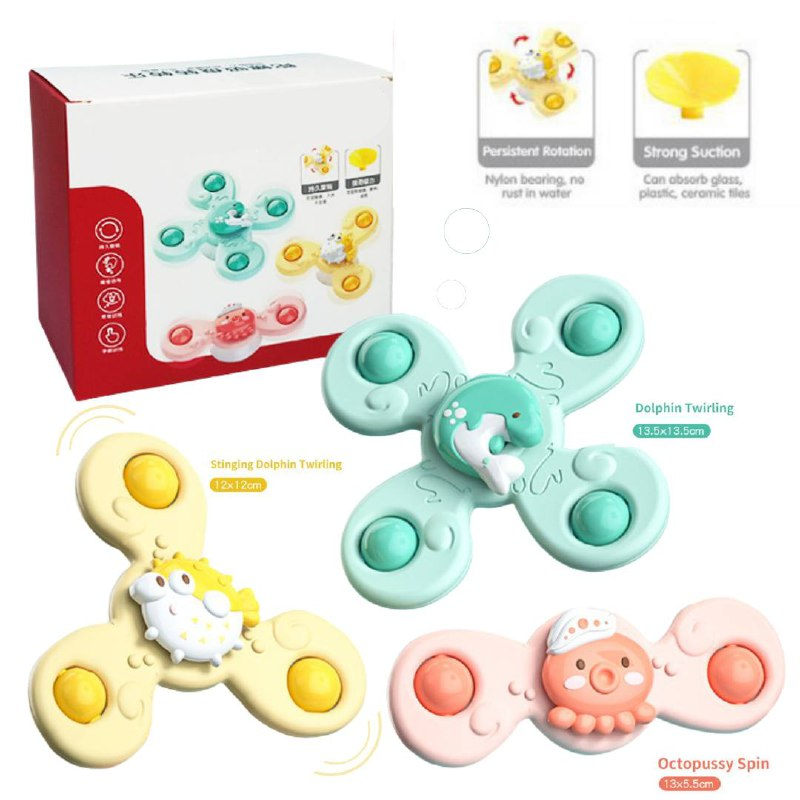 Дитячий розвиваючий набір брязкальця Fun Game 249 спінер на присосці Підводні мешканці (2468193303) - фото 2 Дитячий розвиваючий набір брязкальця Fun Game 249 спінер на присосці Підводні мешканці (2468193303) - фото 2