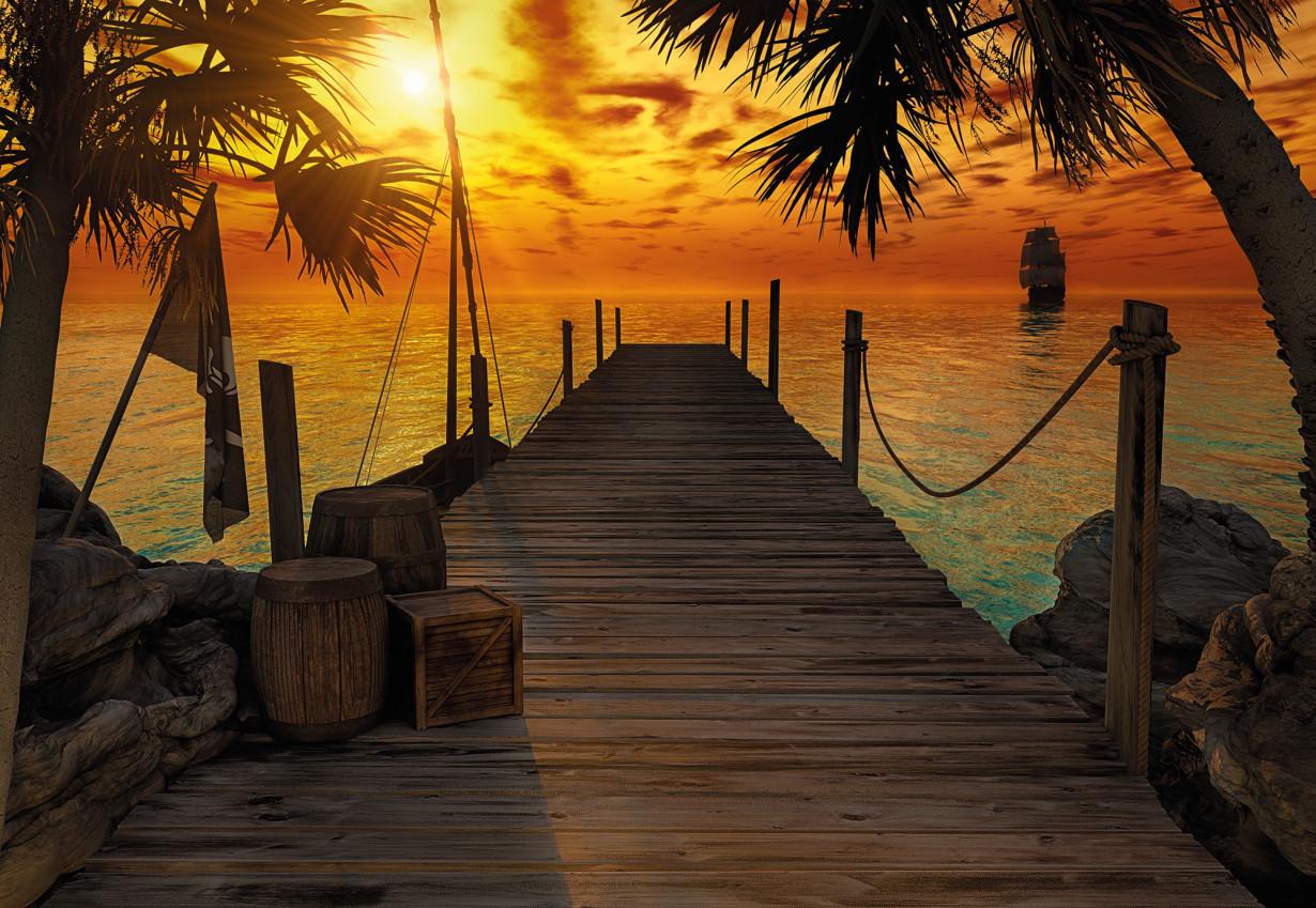 Обои Панно Komar Treasure Island бумажные моющие 368х254 см (8-918)