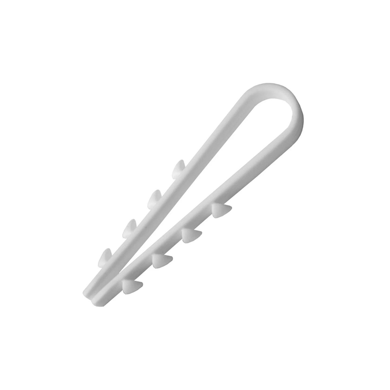 Зажим елки Voltronic для круглого кабеля 100 шт. 10 мм Белый (10402)