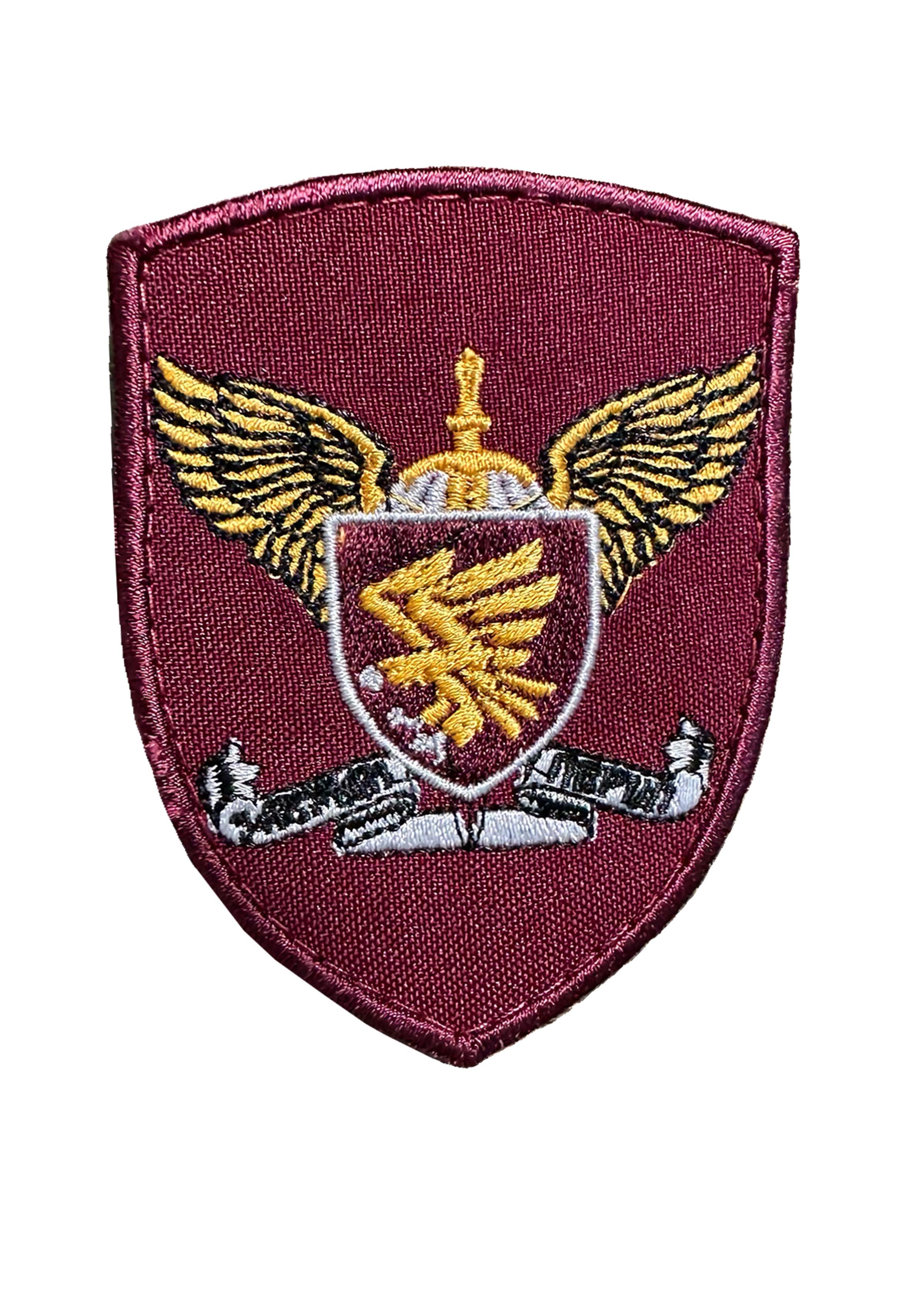 Шеврон-щит вышитый Полесская бригада ДШВ ВСУ "Завжди перші" на липучке (95_DSHV)