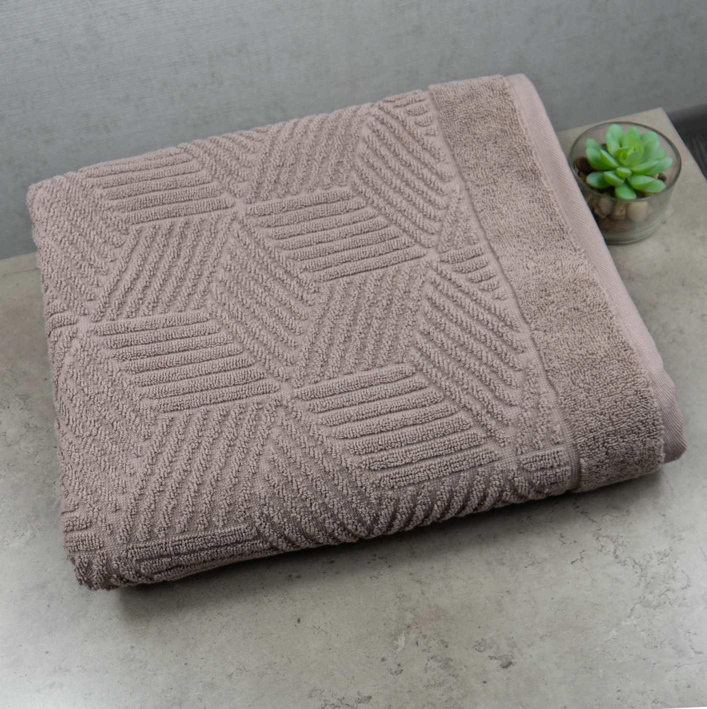 Полотенце банное махровое GM Textile Уэльс 70х140 см Шоколад (500-140-wales-choco)