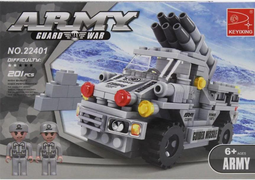 Конструктор AUSINI джип с зенитной установкой 201 деталь (22401)