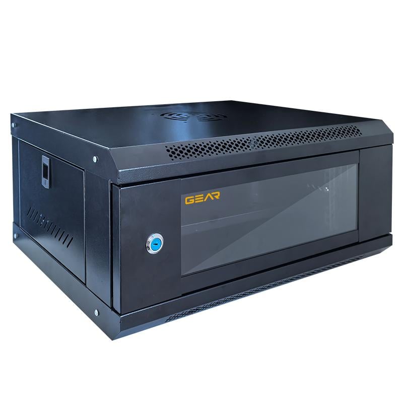Шкаф серверный настенный Gear 4U 19" 600x450x240 мм Черный (GWMSN-4U-600-450)