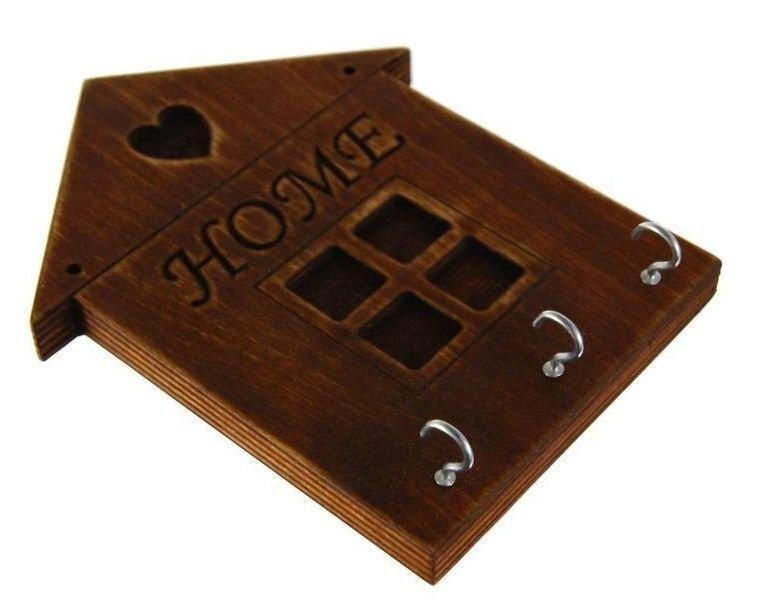 Настенная ключница из дерева ручной работы на 3 ключа (60399-Нов)