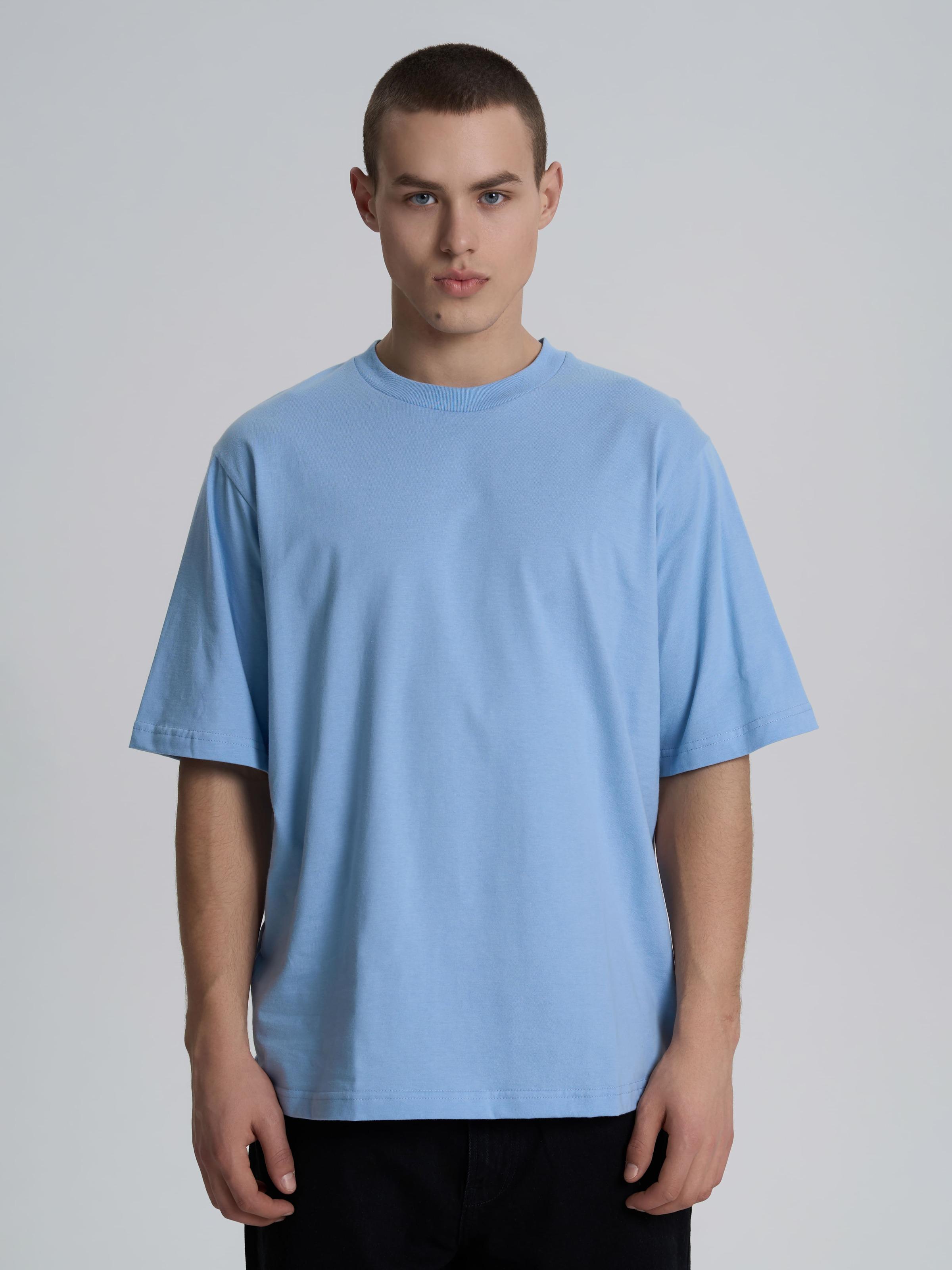 Мужская футболка оверсайз ROZA 211143 M Серо-голубой (4824005731433) - фото 1
