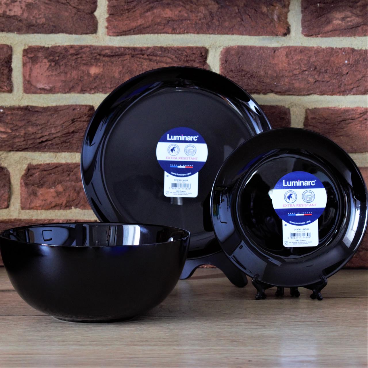 Набор тарелок Luminarc Diwali в тех таре 19 пр. Black - фото 2 Набор тарелок Luminarc Diwali в тех таре 19 пр. Black - фото 2