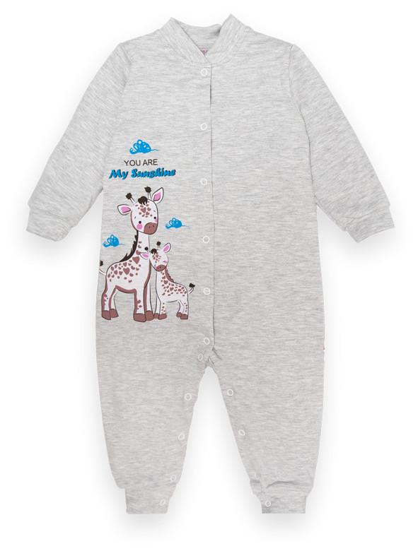 Комбінезон дитячий бавовняний для дівчинки Gabbi KB-22-2-15 80 см Сірий (13297)