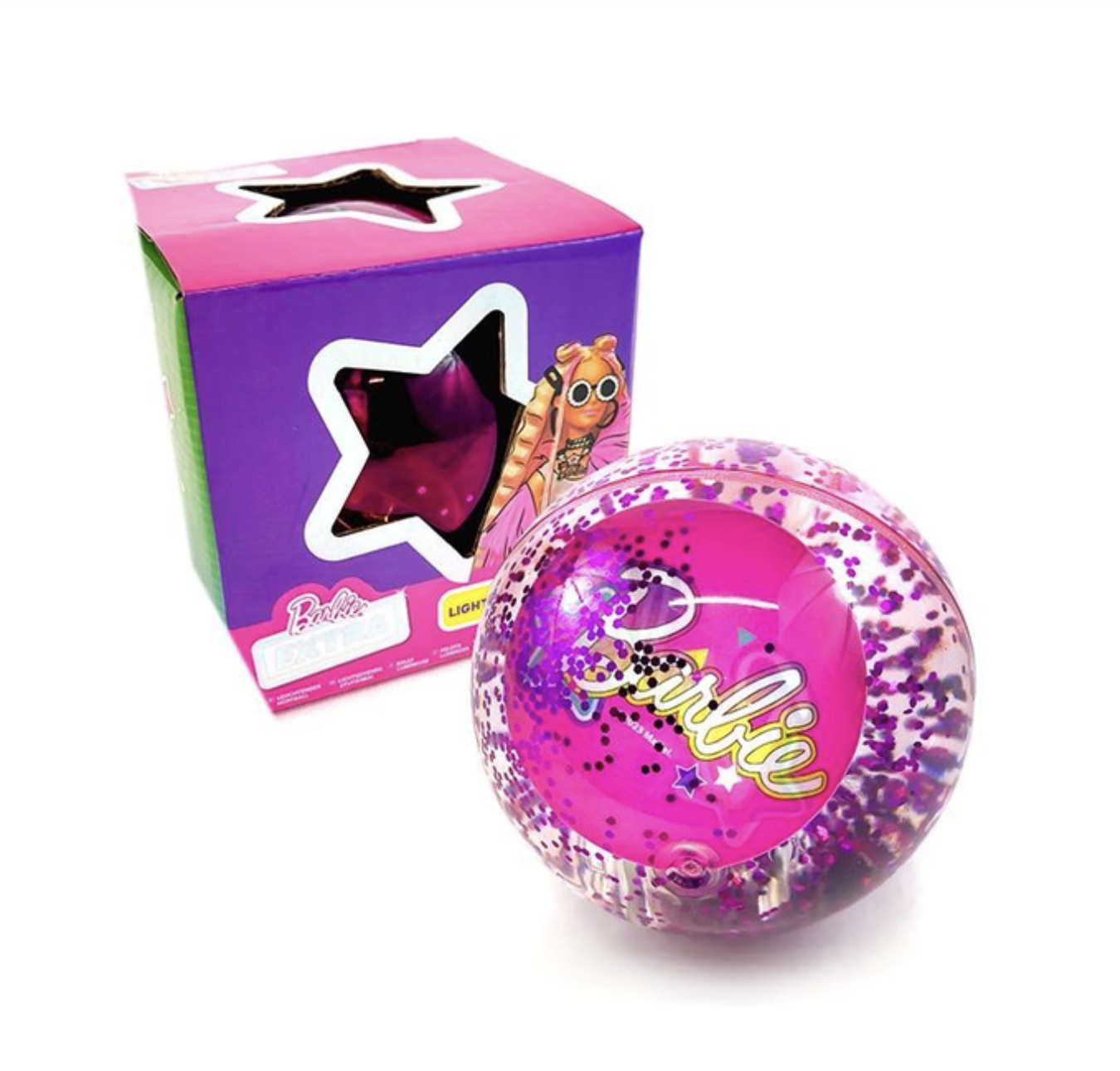 Мяч водяной Barbie блеск LED свет (99-0085)
