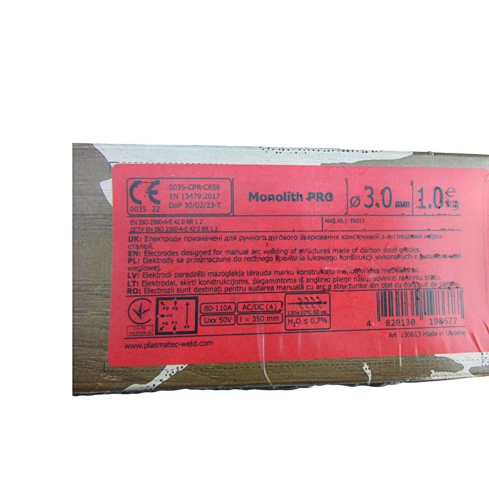 Электроды сварочные PlasmaTec Monolith PRO 3 мм 1 кг (29203726) - фото 2 Электроды сварочные PlasmaTec Monolith PRO 3 мм 1 кг (29203726) - фото 2