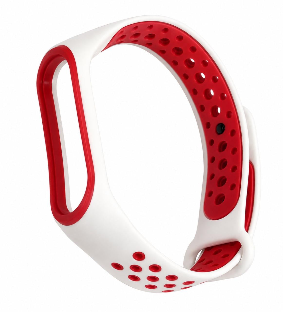 Ремешок для фитнес-браслета Xiaomi Mi Band 3/4 Sport White/Red (4831971) Ремешок для фитнес-браслета Xiaomi Mi Band 3/4 Sport White/Red (4831971)