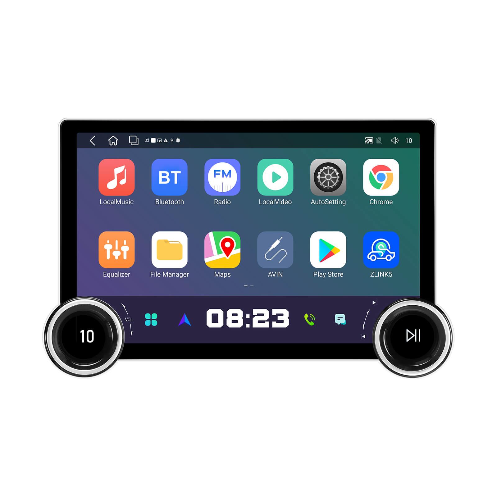 Магнитола автомобильная URVOLAX на базе Android 13 с экраном