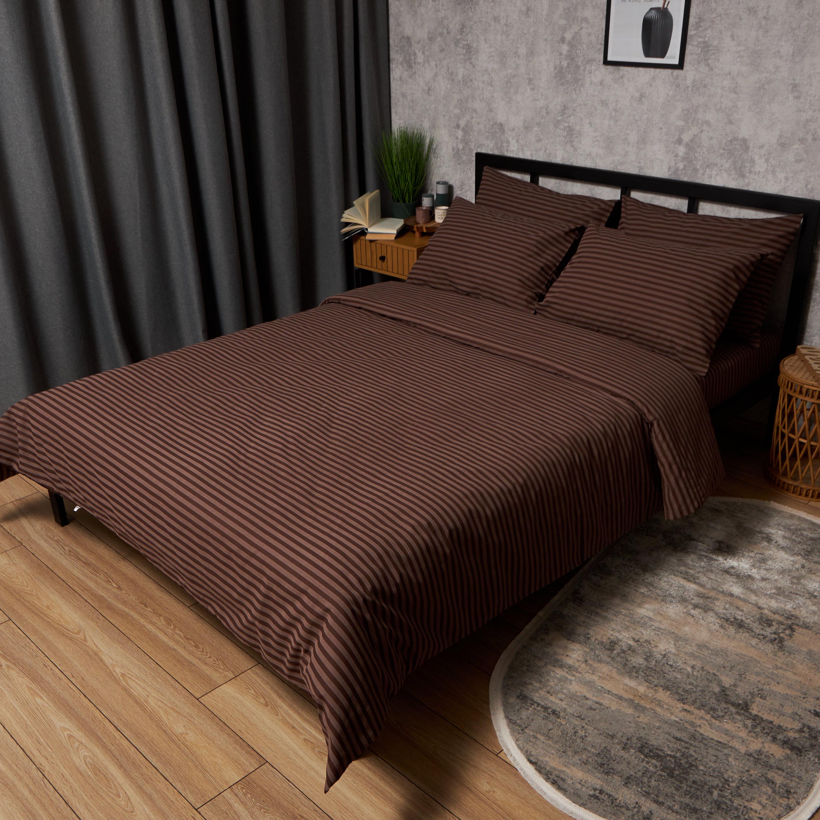 Комплект постільної білизни Moon&Star Бязь Gold Люкс Espresso Lines наволочки 2 шт. двоспальний 175х210 см (MS-820009177)