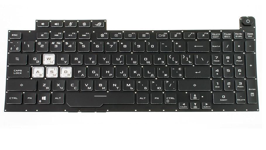 Клавиатура для ноутбука Asus G731GU Черный (169613) Клавиатура для ноутбука Asus G731GU Черный (169613)