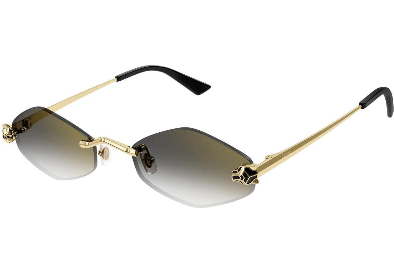 Солнцезащитные очки унисекс Cartier CT0433S 001 Gold/Grey (32810890)