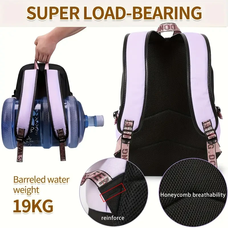 Шкільний рюкзак Kuromi для дівчинки відділення для ноутбука/планшета (Р-010) - фото 5 Шкільний рюкзак Kuromi для дівчинки відділення для ноутбука/планшета (Р-010) - фото 5