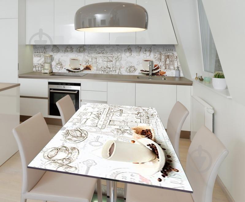 Наклейка виниловая на стол Zatarga "Романтический Кофе" 650х1200 мм Наклейка виниловая на стол Zatarga "Романтический Кофе" 650х1200 мм