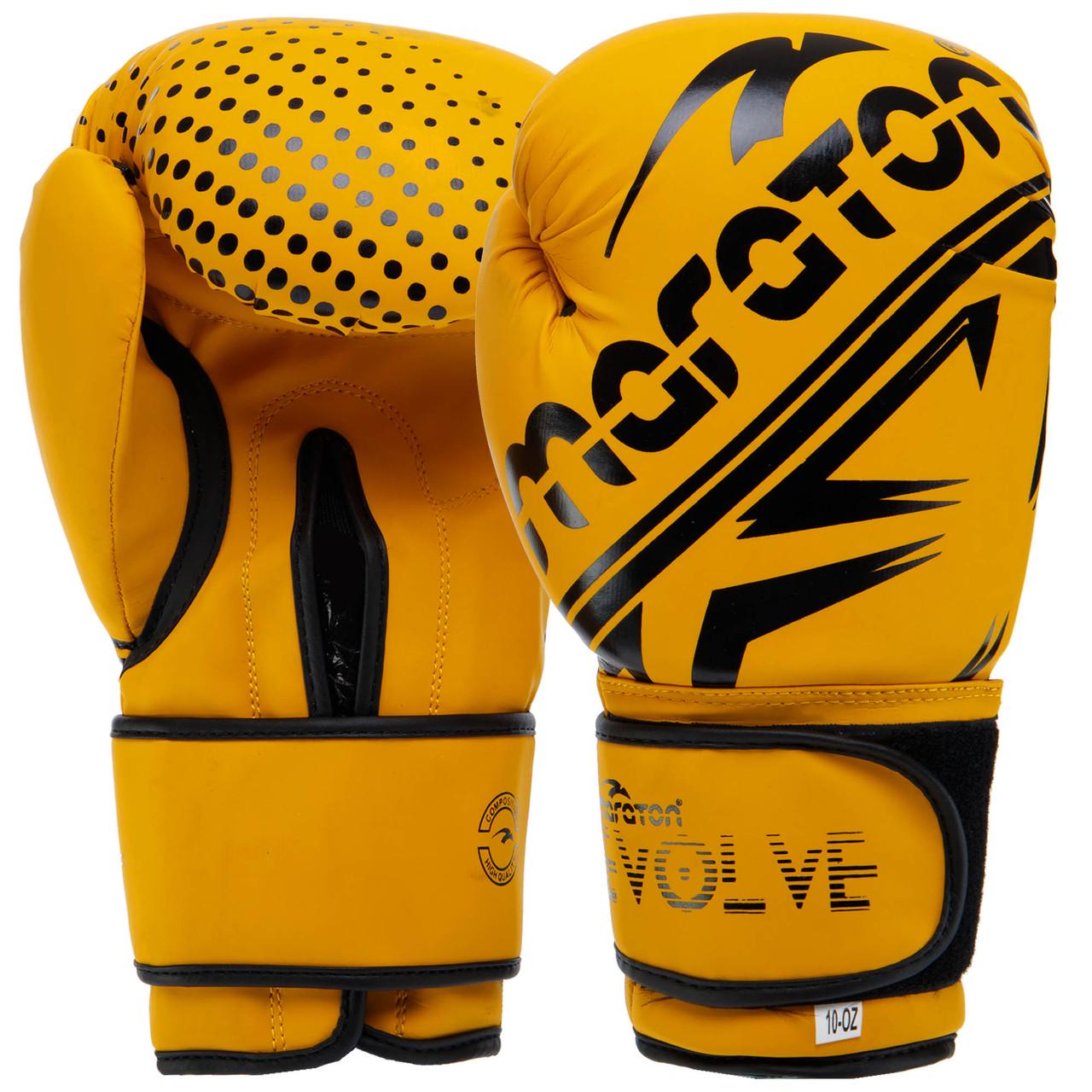 Боксерские перчатки Maraton искусственная кожа 12 oz Желтый (EVOLVE02)