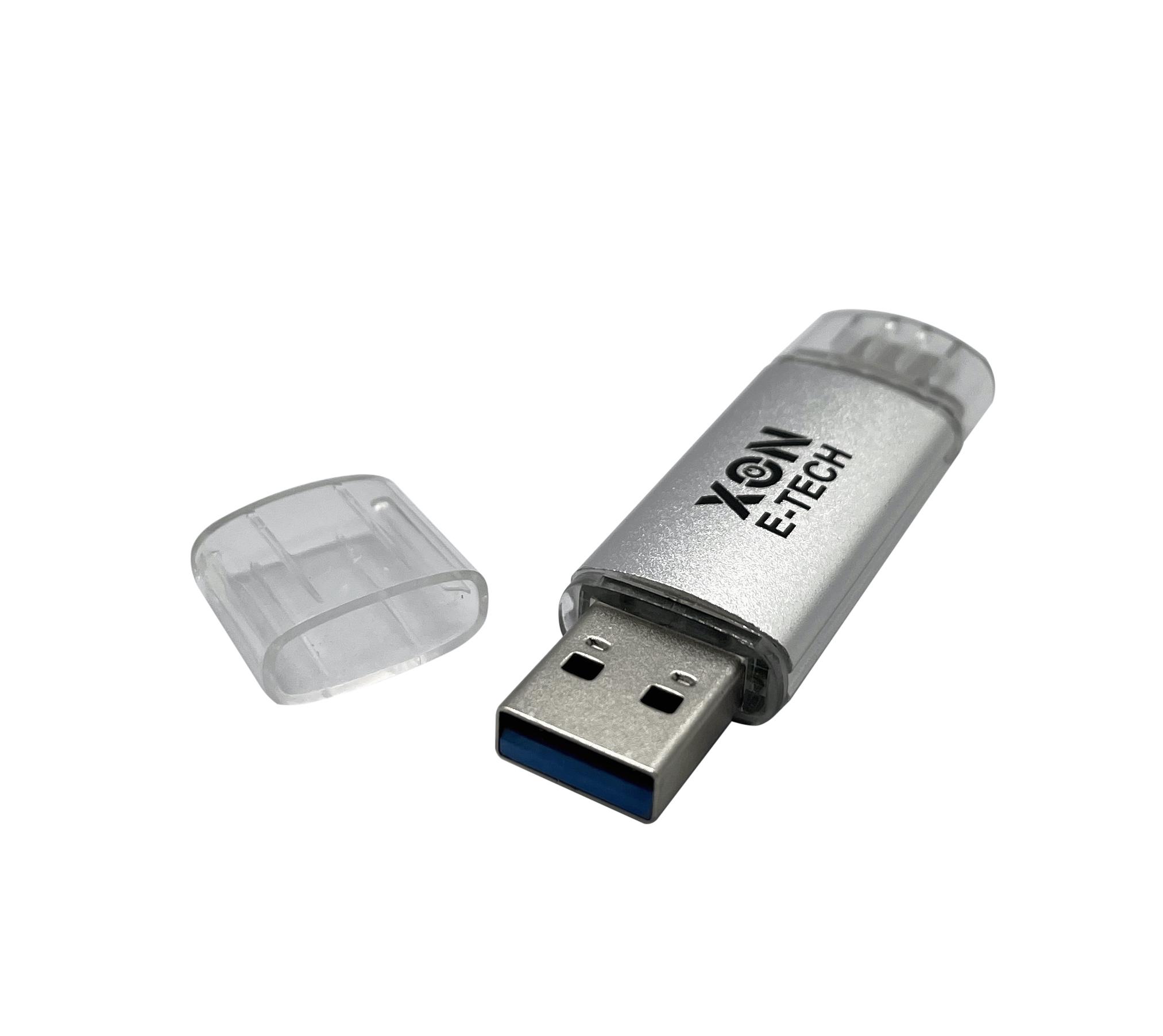 Флеш-пам'ять USB XON FlashDrive DuoConnect 128 Гб Сірий (FX3DX128MS 7607) - фото 6