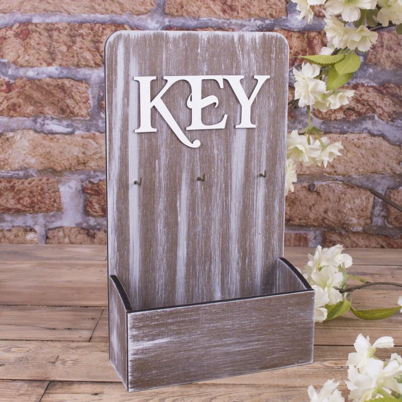 Ключница KEY 31x20 см Коричневый с кашпо (100288)