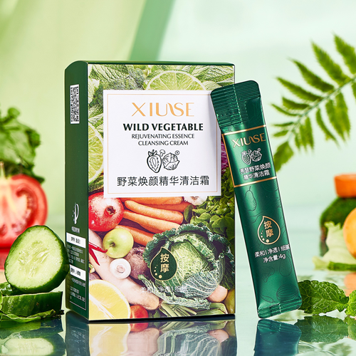 Скраб для умывания и очищения лица XIUSE Wild Vegetable Essence Cleansing Cream 20 стиков по 4 мл (060501)