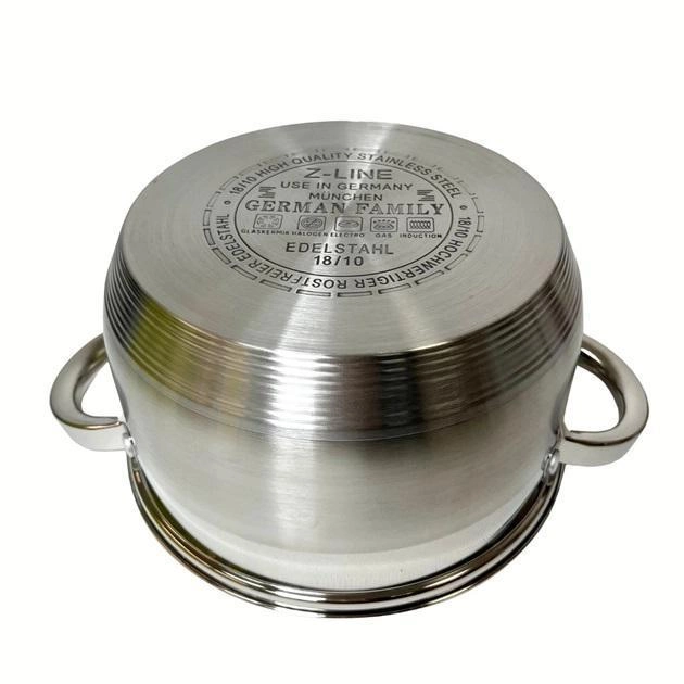 Каструля з кришкою German Family GF-2051 з нержавіючої сталі 6 л (GF-2051) - фото 3 Каструля з кришкою German Family GF-2051 з нержавіючої сталі 6 л (GF-2051) - фото 3