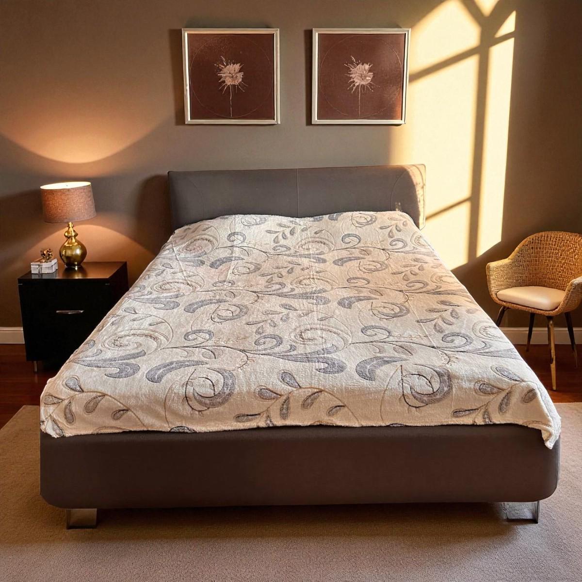 Плед Colorful Home Стрижка веточки Евро 200х220 см Серый (42619)