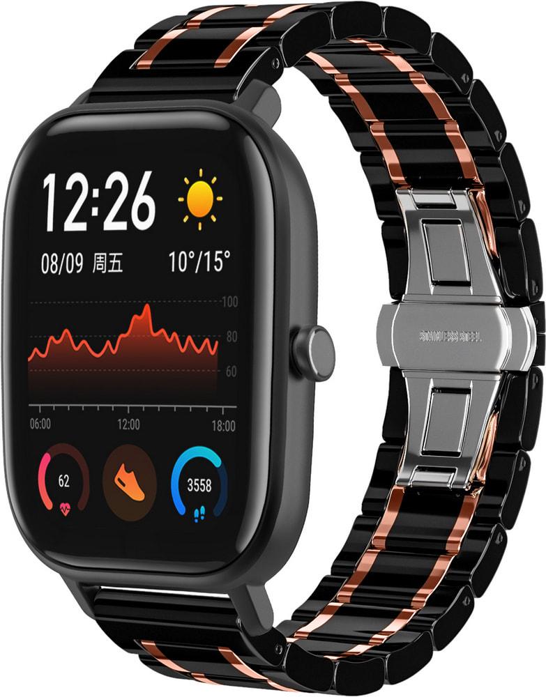 Ремешок керамический Ceramo для Amazfit GTS Black/Pink (28737-51)