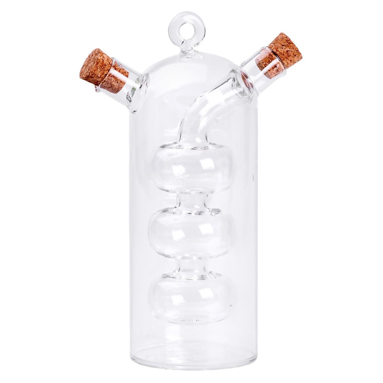 Бутылка для масла и уксуса двойная Bubbles стеклянная 100/300 мл (HP-34-15) - фото 5 Бутылка для масла и уксуса двойная Bubbles стеклянная 100/300 мл (HP-34-15) - фото 5