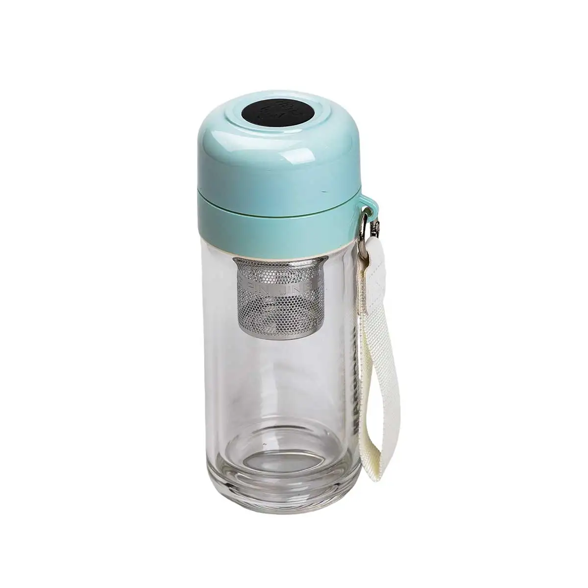 Термос скляний Yiwu HP-14-40GR Hexagram 240 мл з подвійними стінками та заварником бірюзовий (118-107-HP-14-40GR) - фото 2