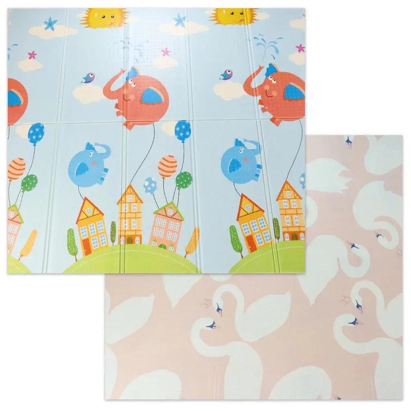 Термоковрик двусторонний для детей Слон и Лебеди 200х180 см (23457687904_633)