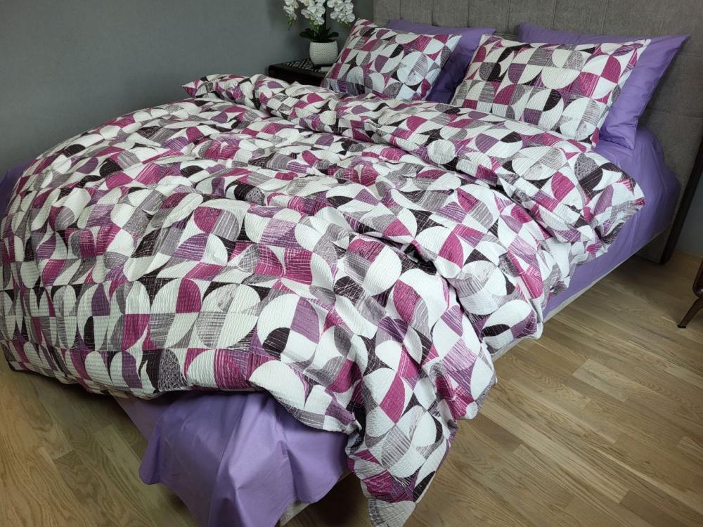 Комплект постільної білизни Gofre Duo Фортуна сімейний Фуксія