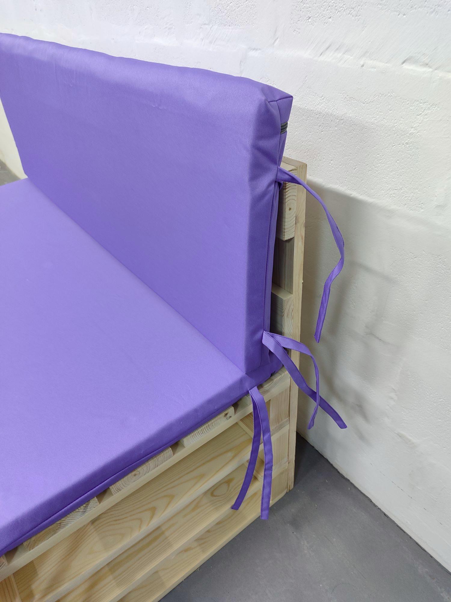 Комплект водоотталкивающих подушек для паллет-дивана eGarden оксфорд 120x60x5/120x40x5 см Сиреневый (5606) - фото 3 Комплект водоотталкивающих подушек для паллет-дивана eGarden оксфорд 120x60x5/120x40x5 см Сиреневый (5606) - фото 3