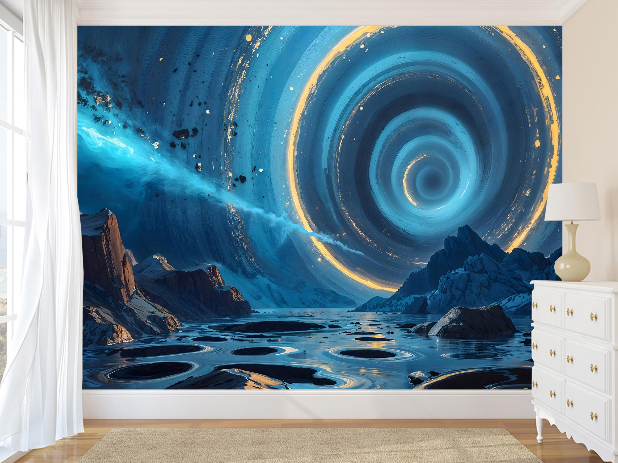 Фотошпалери флізелінові Upstream Портал у каньйоні над озером 230х153 см (SPF-167/3) - фото 3