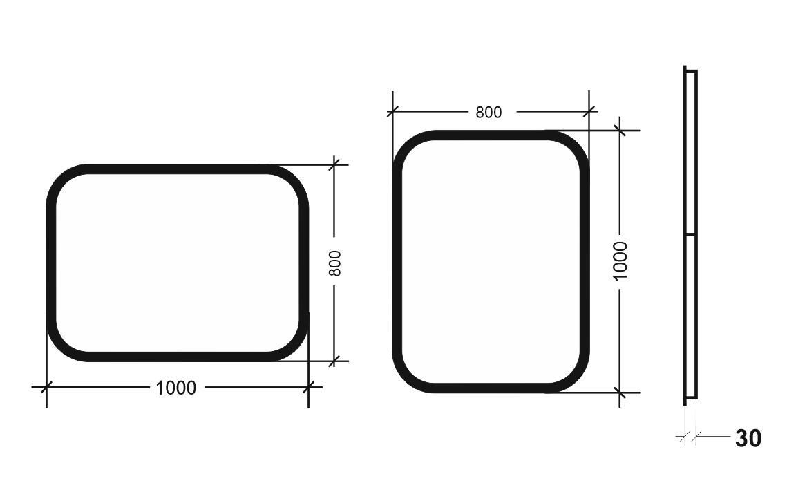 Зеркало с LED подсветкой для ванной комнаты Эйлиш 1000х800 мм (AILISH-1000х800) - фото 7