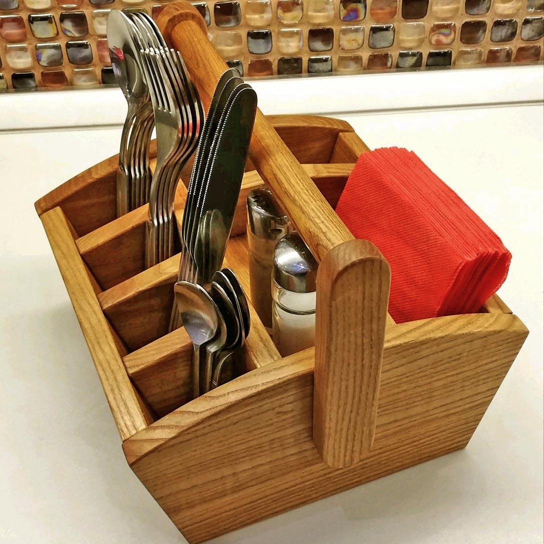 Подставка для столовых приборов из дерева Фруто Сиена (Псп-005505)