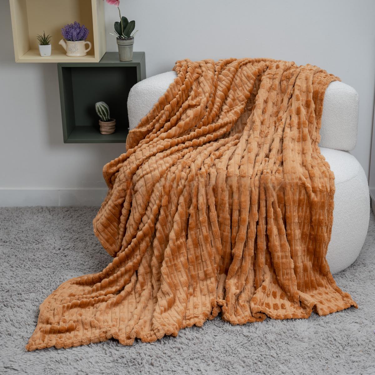 Плед Koloco Пунктир 220х240 см Коричневый (38499) Плед Koloco Пунктир 220х240 см Коричневый (38499)