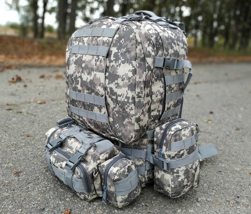 Рюкзак тактический с подсумками RVL B08 пиксель 55 л Камуфляж (-1572564296) - фото 5 Рюкзак тактический с подсумками RVL B08 пиксель 55 л Камуфляж (-1572564296) - фото 5