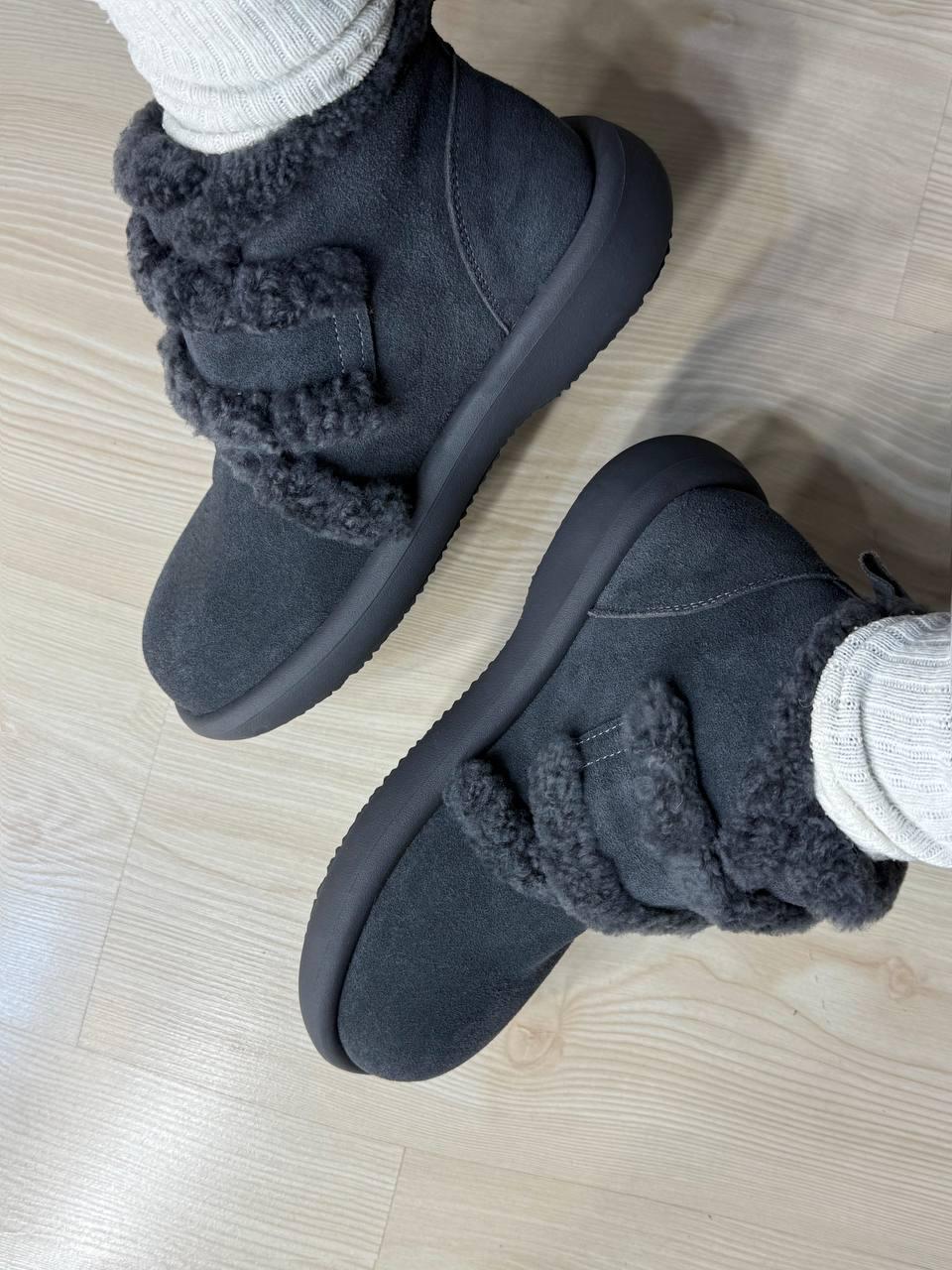 Черевики жіночі Hengji 13-9 уггі замшеві на хутрі з опушкою р. 38 Сірий (5645) - фото 10