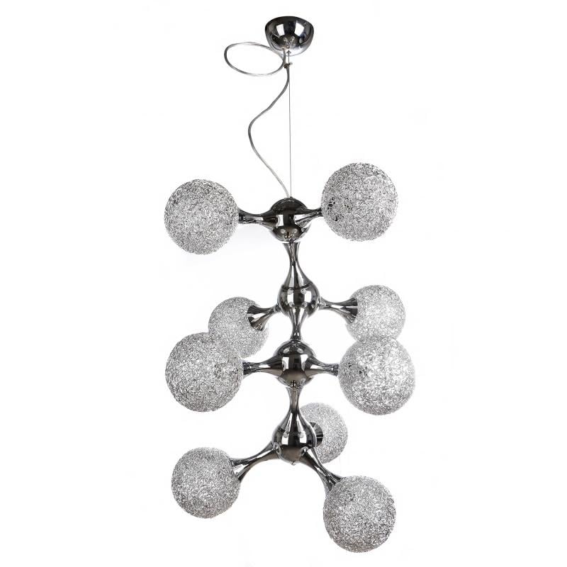 Люстра стельова лофт молекула Brille BL-177S/9 E14 на 9 плафонів