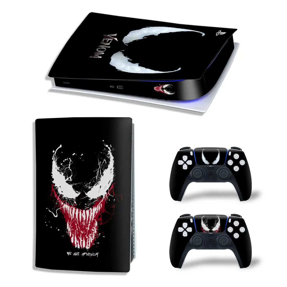 Виниловая наклейка для Sony PlayStation PS5 Venom 360 Black - фото 1