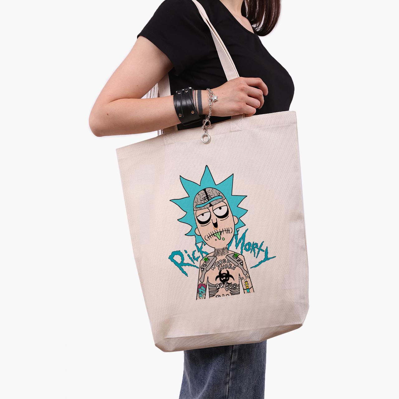 Эко сумка шоппер Morty Smith Rick and Morty 41x39x8 см Бежевый (9227-2930-WTD)