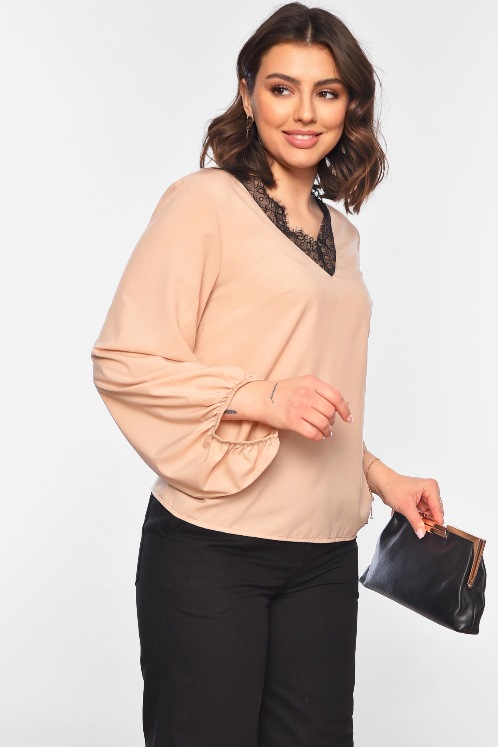 Блуза женская р. 42-44 Бежевый (197323) - фото 2 Блуза женская р. 42-44 Бежевый (197323) - фото 2