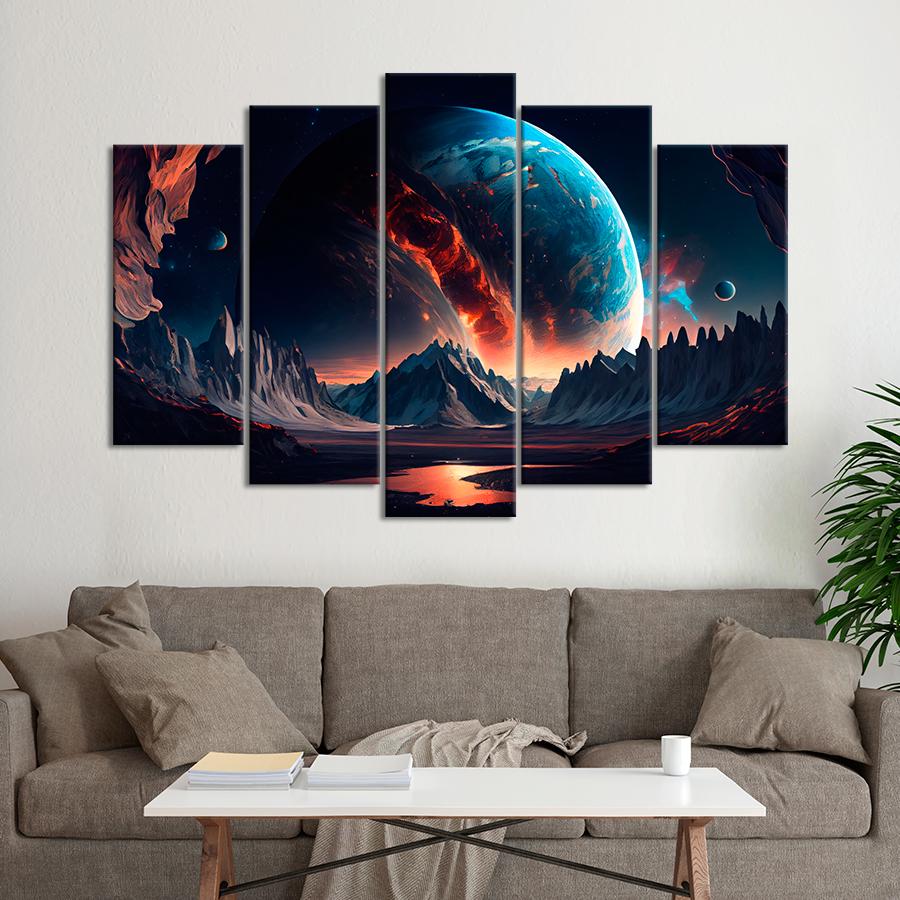 Картина космос Безжизненная планета 112x68 см (A1287-5)