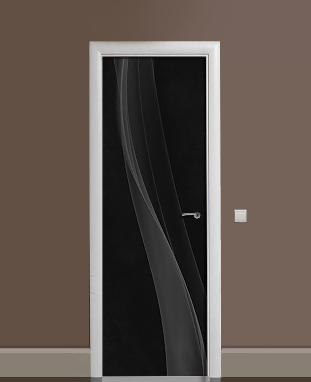 Наліпка 3D на двері Zatarga "Димний шлейф" вінілова 650х2000 мм