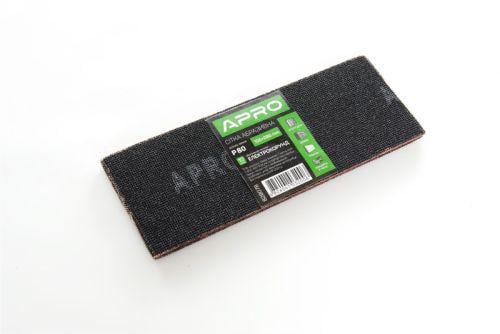 Сетка абразивная Apro электрокорунд P80 105х280 мм 10 шт./уп.
