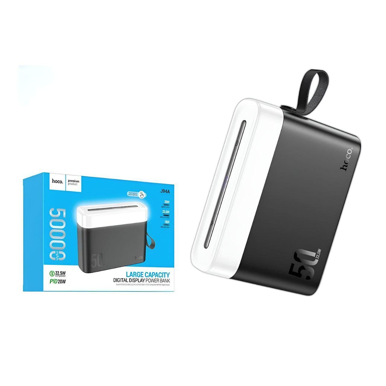 Акумулятор Hoco J94A з цифровим LED-дисплеєм 50000 mAh (25304487)