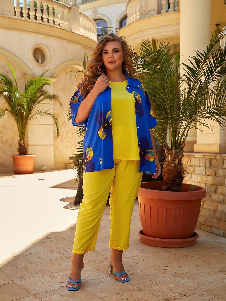 Сорочка жіноча Орхідея р. 52-54 Синій (10555328) - фото 4 Сорочка жіноча Орхідея р. 52-54 Синій (10555328) - фото 4