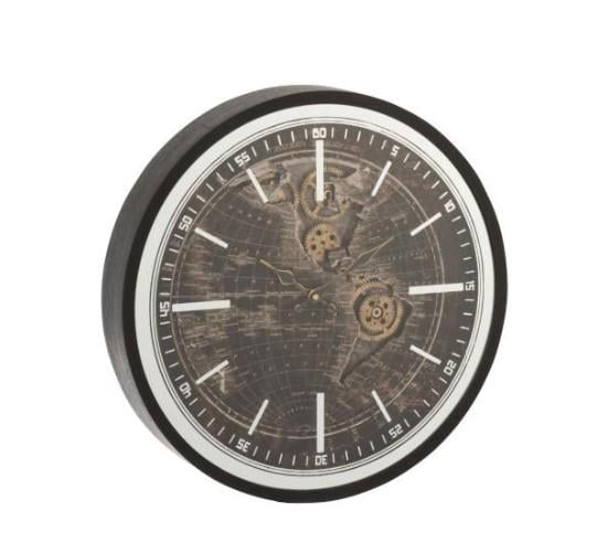 Часы настенные J-LINE с картой мира d 48 см