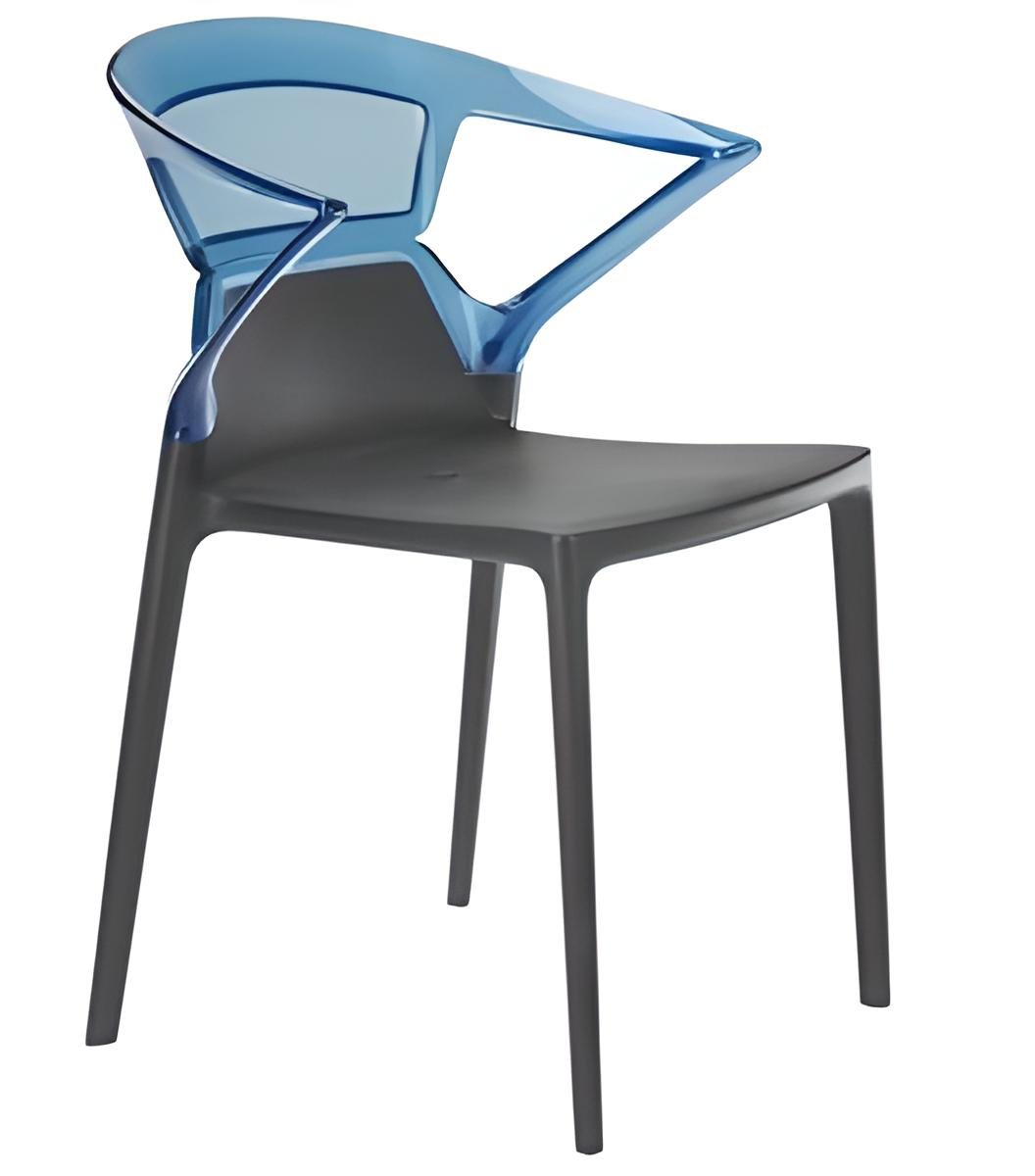 Кресло Litolan Papatya Ego-K антрацит Прозрачно-синий (DR002036)